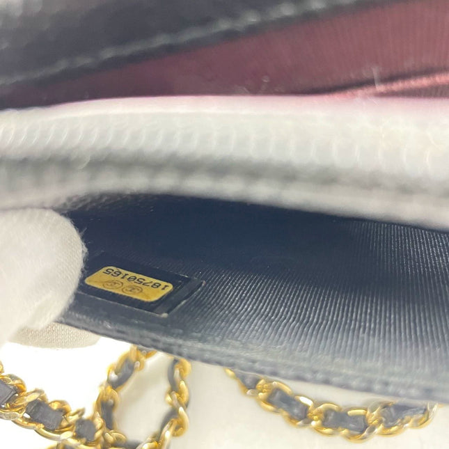 Sold Chanel Wallet on Chain WOC Black Caviar Leather with Gold hardware