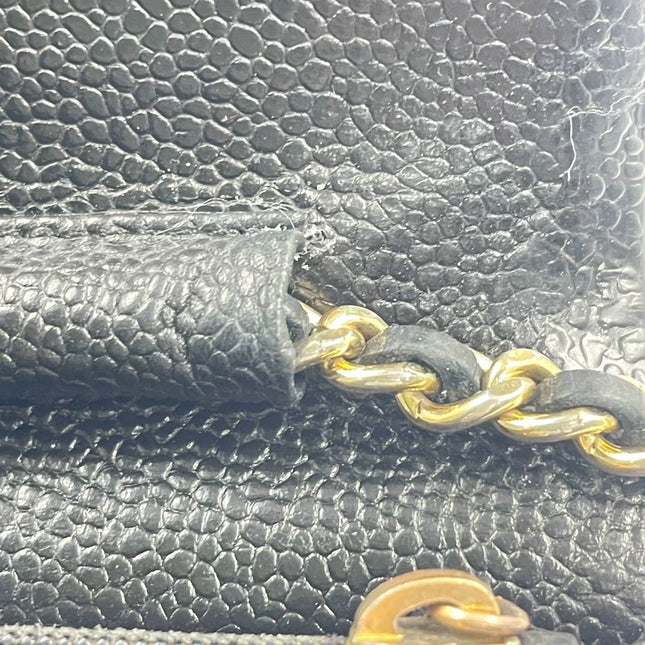 Sold Chanel Wallet on Chain WOC Black Caviar Leather with Gold hardware