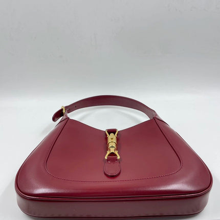 Sold Gucci Jackie 1961 Burgundy Leather Bag with Adjustable Strap