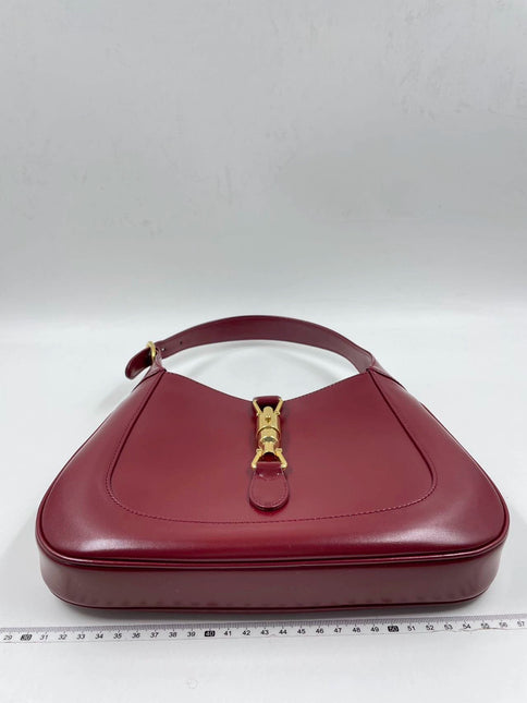 Sold Gucci Jackie 1961 Burgundy Leather Bag with Adjustable Strap