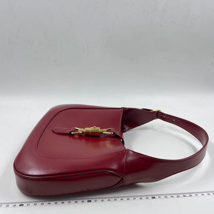 Sold Gucci Jackie 1961 Burgundy Leather Bag with Adjustable Strap