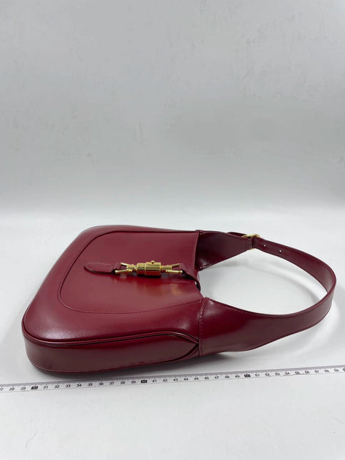 Sold Gucci Jackie 1961 Burgundy Leather Bag with Adjustable Strap