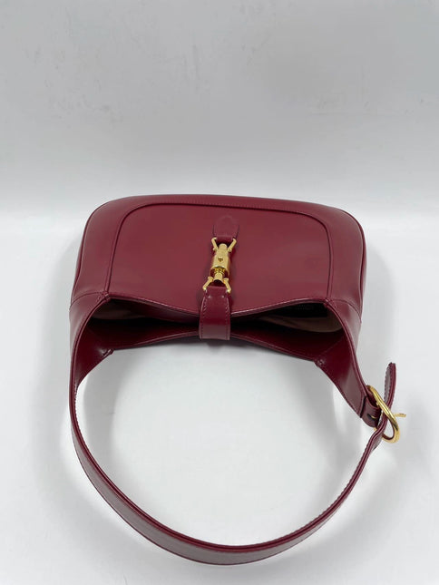 Sold Gucci Jackie 1961 Burgundy Leather Bag with Adjustable Strap