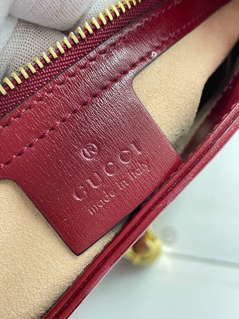 Sold Gucci Jackie 1961 Burgundy Leather Bag with Adjustable Strap