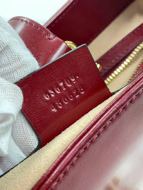 Sold Gucci Jackie 1961 Burgundy Leather Bag with Adjustable Strap