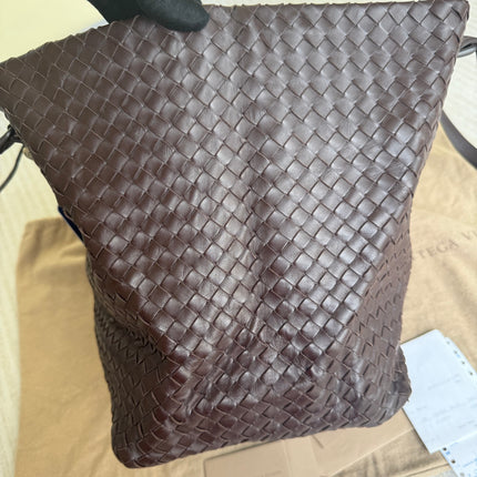 Bottega Veneta Cesta Shopper Tote Intrecciato Dark Brown Leather Large 50cm-1