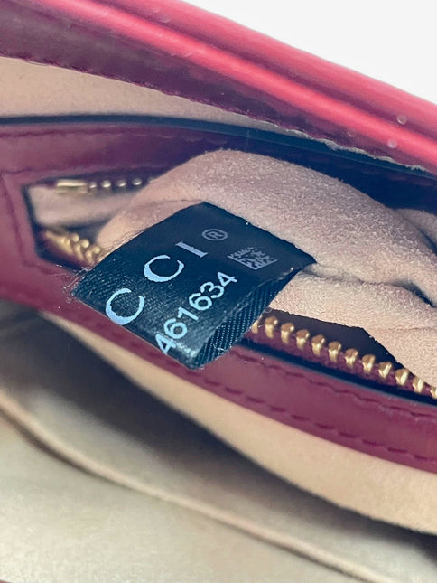 Sold Gucci Jackie 1961 Burgundy Leather Bag with Adjustable Strap