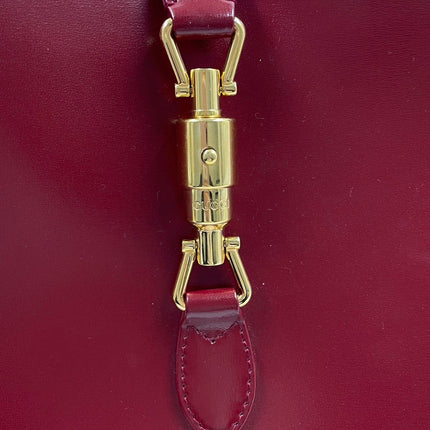 Sold Gucci Jackie 1961 Burgundy Leather Bag with Adjustable Strap