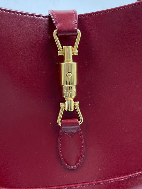 Sold Gucci Jackie 1961 Burgundy Leather Bag with Adjustable Strap