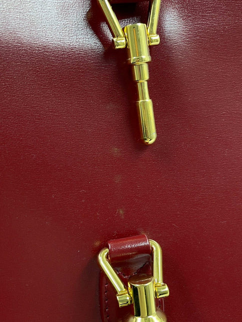 Sold Gucci Jackie 1961 Burgundy Leather Bag with Adjustable Strap