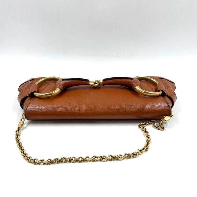Sold Gucci Horsebit 1955 Chain Shoulder bag Large Camel Leather