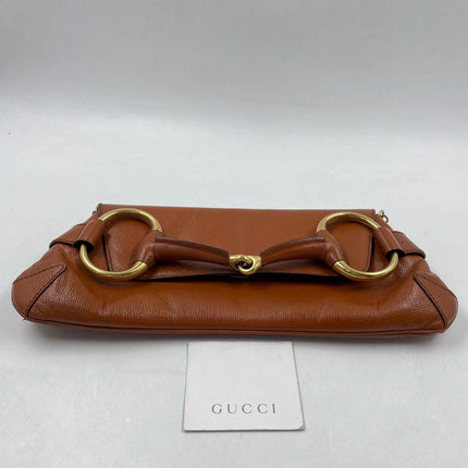Sold Gucci Horsebit 1955 Chain Shoulder bag Large Camel Leather
