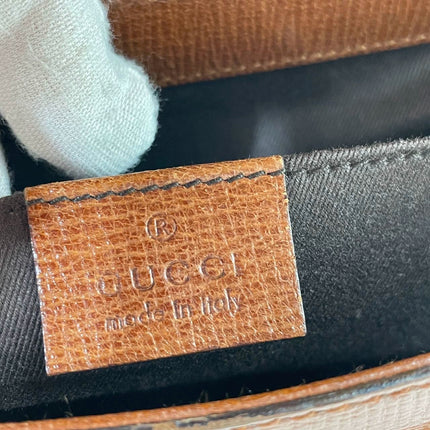 Sold Gucci Horsebit 1955 Chain Shoulder bag Large Camel Leather
