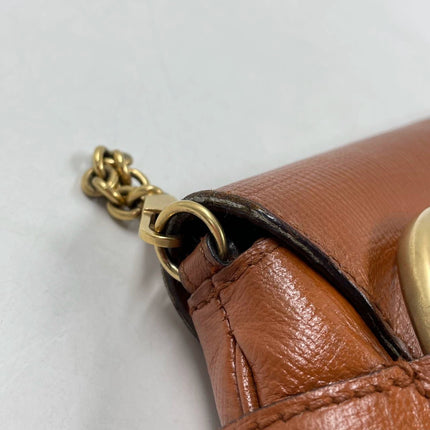 Sold Gucci Horsebit 1955 Chain Shoulder bag Large Camel Leather