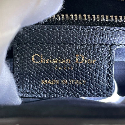 Sold Dior Saddle Black Medium Grained Leather Handbag with Gold Hardware
