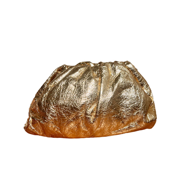 Sold Bottega Veneta Pouch Large Gold Lambskin Leather