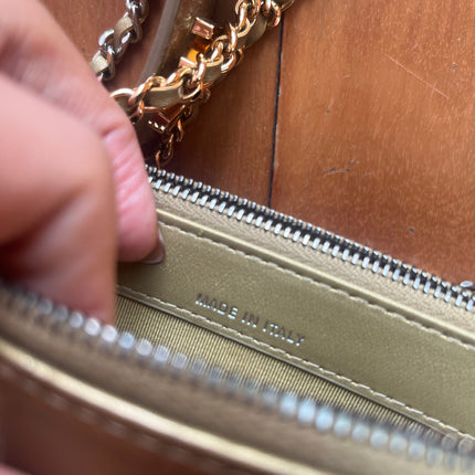 Sold Chanel Gabrielle Mini Gold Crocodile Embossed Calfskin Leather Crossbody Bag