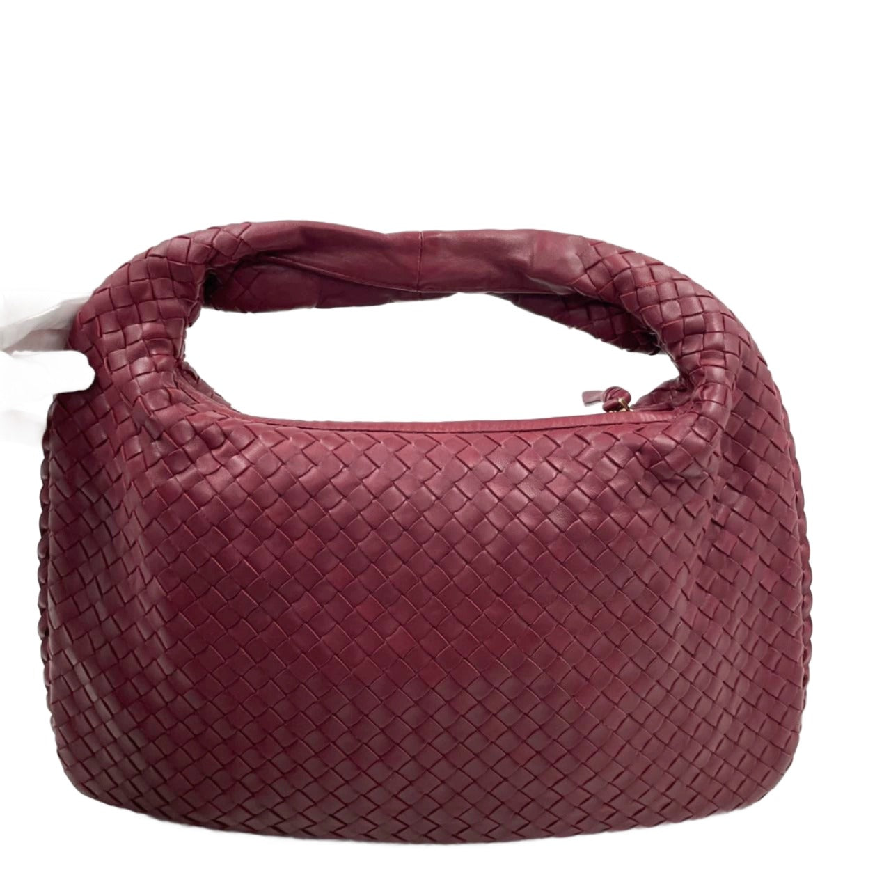 Sold Bottega Veneta Intrecciato Hobo Bag Medium Burgundy Lambskin leather-Luxbags