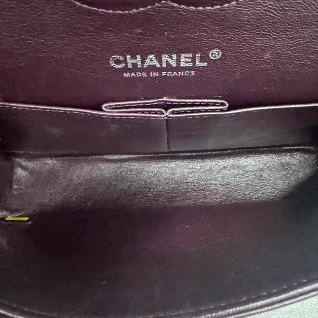 Chanel Timeless Classic Flap Medium Purple Lambskin Leather Silver Hardware 2011-2012