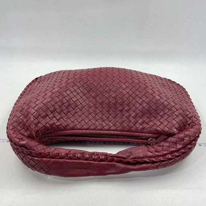 Sold Bottega Veneta Intrecciato Hobo Bag Medium Burgundy Lambskin leather