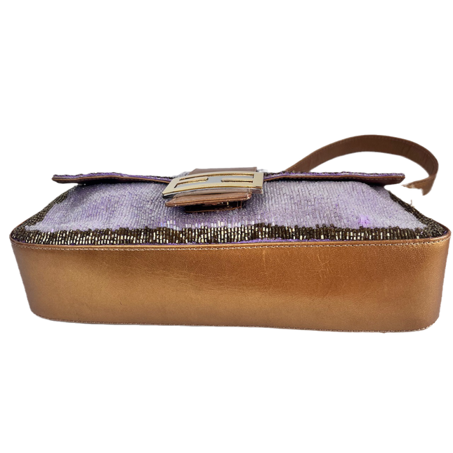 Sold FENDI Baguette Glitter beads Lilac