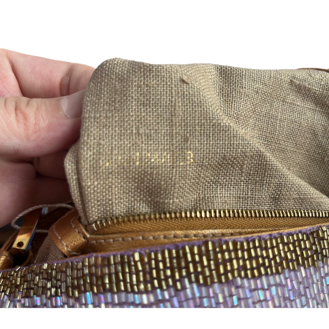 Sold FENDI Baguette Glitter beads Lilac