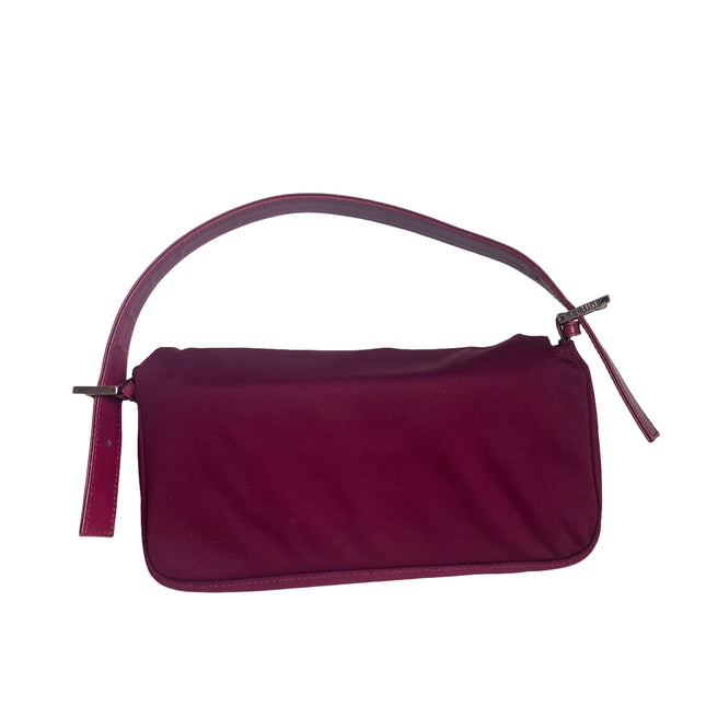 Sold FENDI Baguette Raspberry Pink Cloth Shoulder Bag