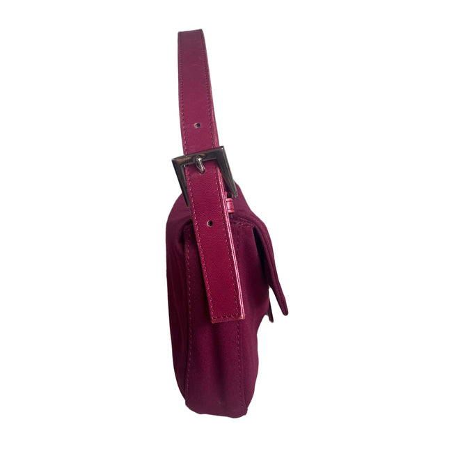 Sold FENDI Baguette Raspberry Pink Cloth Shoulder Bag