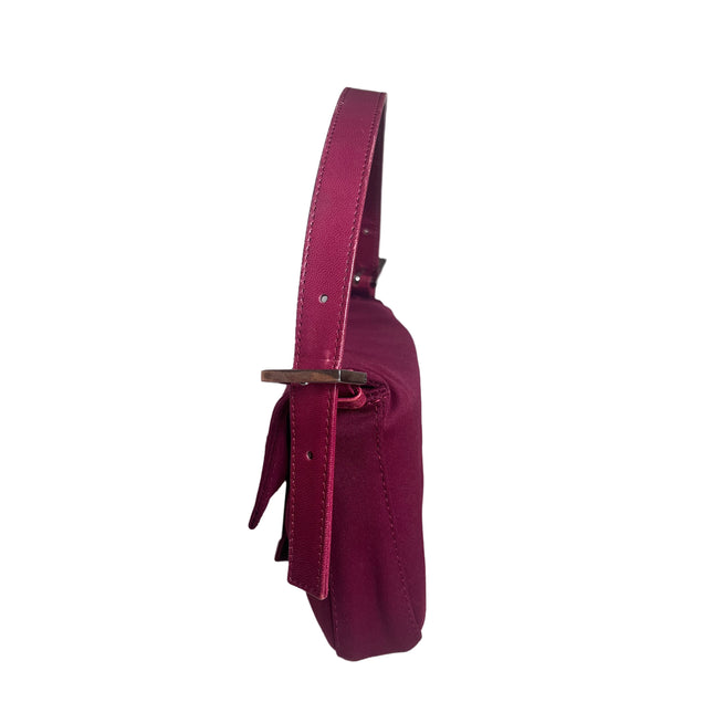 Sold FENDI Baguette Raspberry Pink Cloth Shoulder Bag