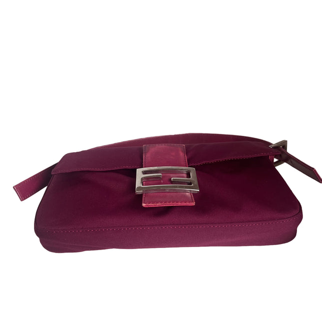 Sold FENDI Baguette Raspberry Pink Cloth Shoulder Bag