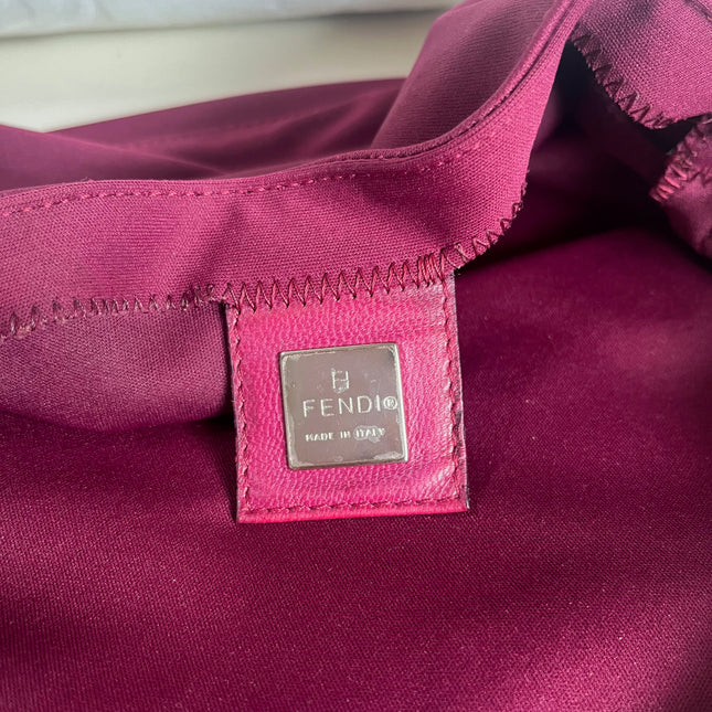 Sold FENDI Baguette Raspberry Pink Cloth Shoulder Bag