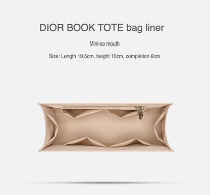 Organiser Insert fit for Dior Book Tote - Fabric with Zipper Option