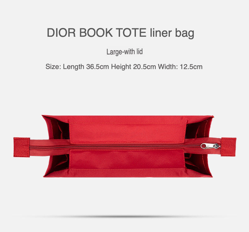 Organiser Insert fit for Dior Book Tote - Fabric with Zipper Option