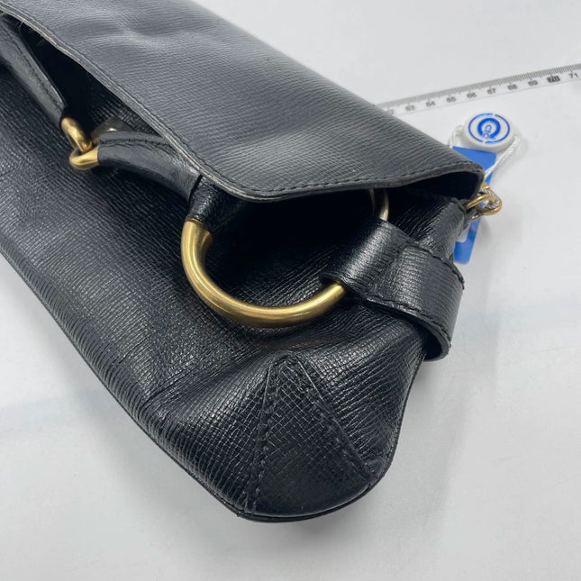 Gucci Horsebit 1955 Chain Shoulder bag Large Black Leather
