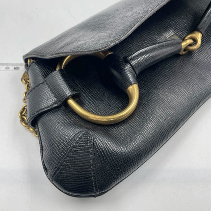 Gucci Horsebit 1955 Chain Shoulder bag Large Black Leather