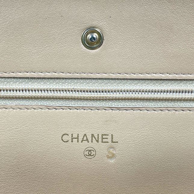 Sold Chanel Wallet on Chain WOC Double CC Beige Caviar Leather