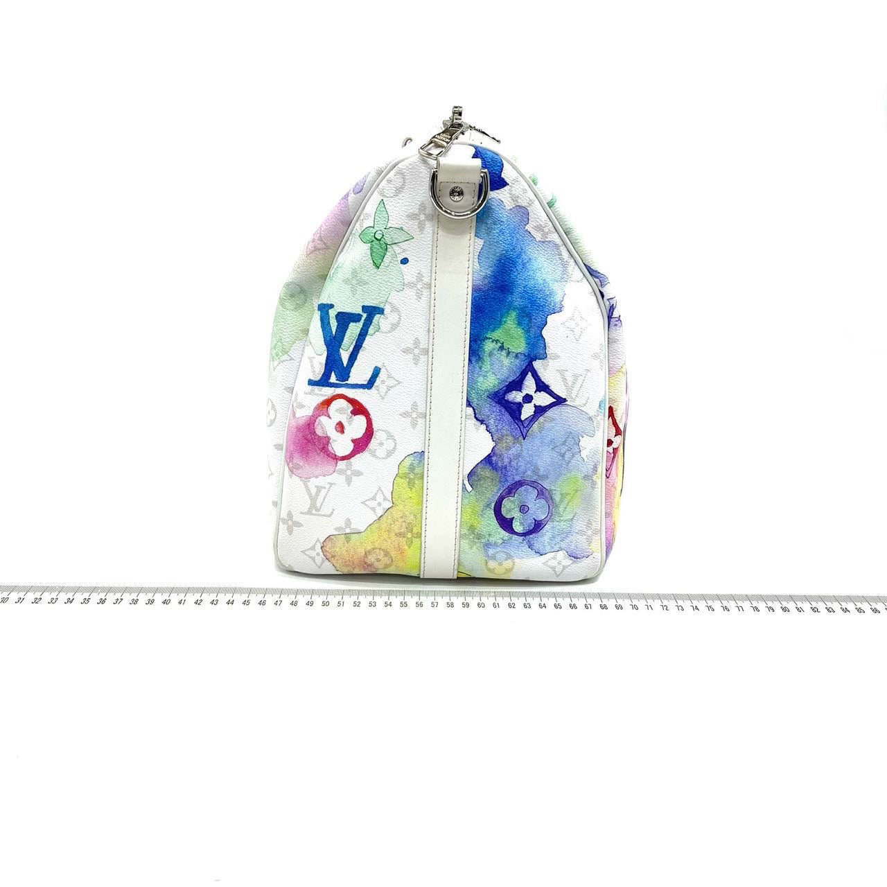 Louis Vuitton Keepall 50 Watercolor on White Monogram