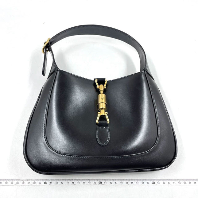Sold Gucci Jackie 1961 Black Leather Bag with Adjustable Strap