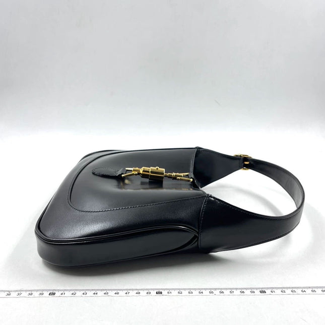 Sold Gucci Jackie 1961 Black Leather Bag with Adjustable Strap