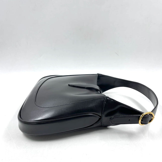 Sold Gucci Jackie 1961 Black Leather Bag with Adjustable Strap