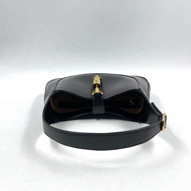 Sold Gucci Jackie 1961 Black Leather Bag with Adjustable Strap
