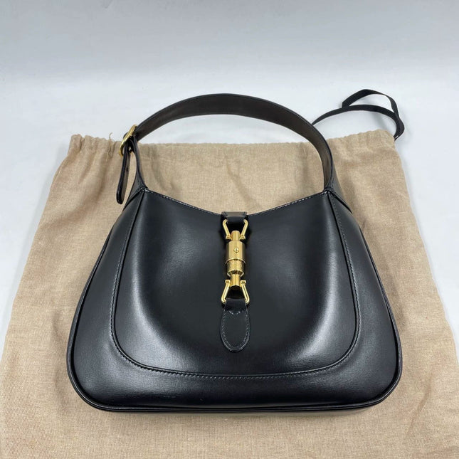 Sold Gucci Jackie 1961 Black Leather Bag with Adjustable Strap
