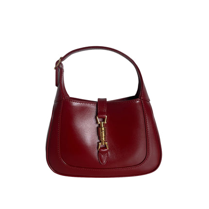 Sold Gucci Jackie 1961 Mini Burgundy Leather Bag Two Way Carry Never Worn
