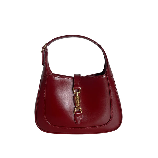 Sold Gucci Jackie 1961 Mini Burgundy Leather Bag Two Way Carry Never Worn