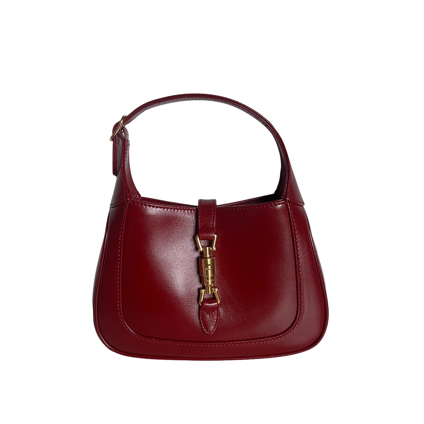 Gucci Jackie 1961 Mini Burgundy Leather Bag Two Way Carry Never Worn