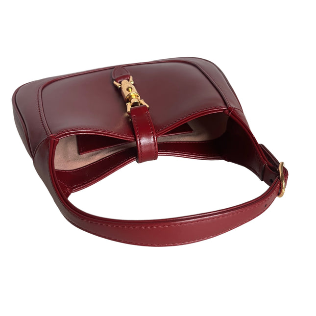 Sold Gucci Jackie 1961 Mini Burgundy Leather Bag Two Way Carry Never Worn