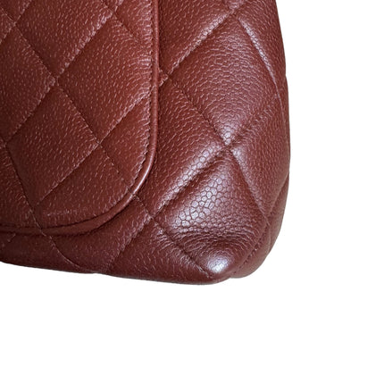 Sold Chanel Vintage Top Handle Kelly Dark Caramel Flap Bag Caviar Leather 24k Gold Plated Hardware, 2000-2002