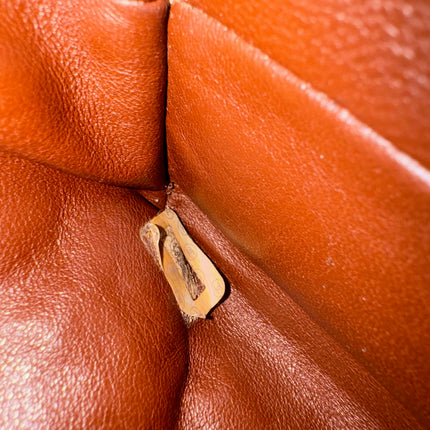 Sold Chanel Vintage Top Handle Kelly Dark Caramel Flap Bag Caviar Leather 24k Gold Plated Hardware, 2000-2002