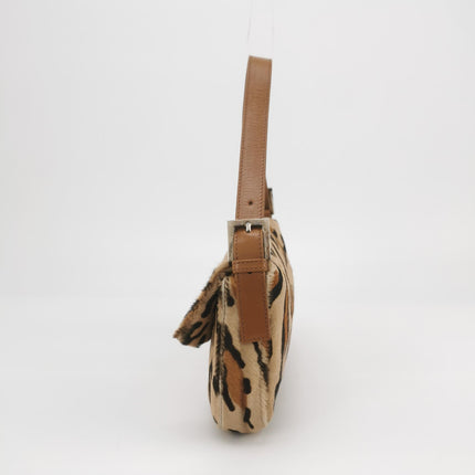 Fendi Baguette Vintage Pony hair in leopard print Brown