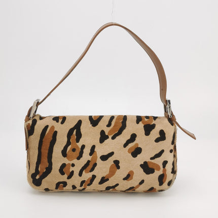 Fendi Baguette Vintage Pony hair in leopard print Brown